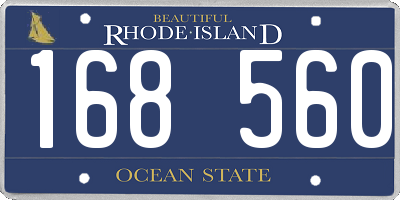 RI license plate 168560