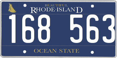 RI license plate 168563