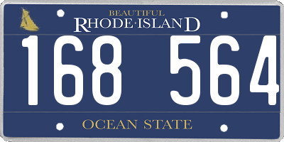 RI license plate 168564