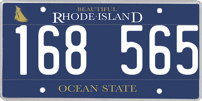 RI license plate 168565
