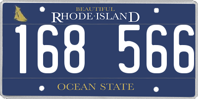 RI license plate 168566