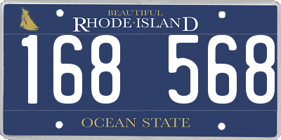 RI license plate 168568