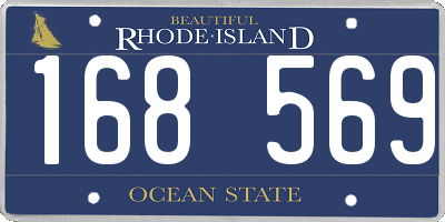 RI license plate 168569