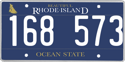 RI license plate 168573