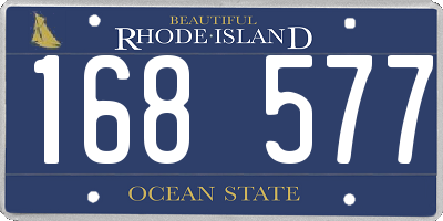 RI license plate 168577
