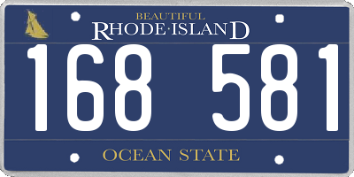RI license plate 168581