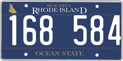 RI license plate 168584