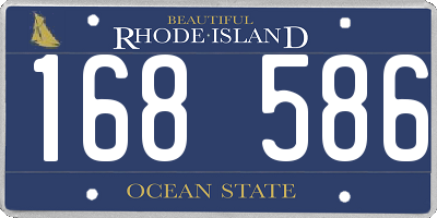 RI license plate 168586