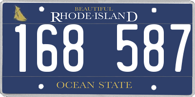 RI license plate 168587