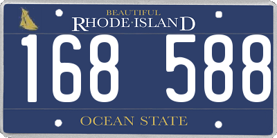 RI license plate 168588