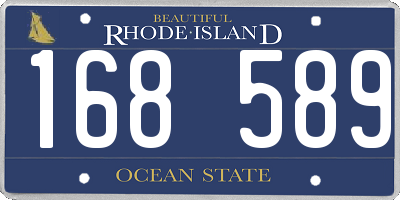 RI license plate 168589