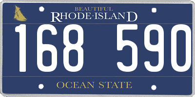 RI license plate 168590