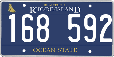 RI license plate 168592