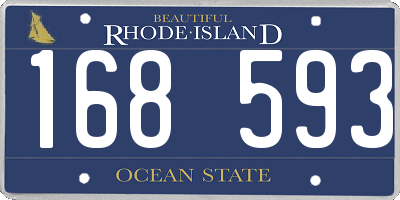 RI license plate 168593