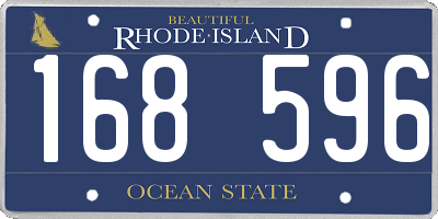 RI license plate 168596