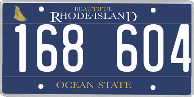 RI license plate 168604