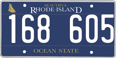 RI license plate 168605