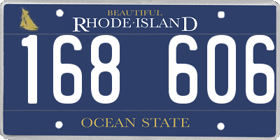 RI license plate 168606