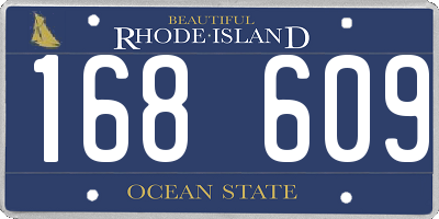 RI license plate 168609