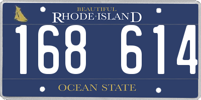 RI license plate 168614