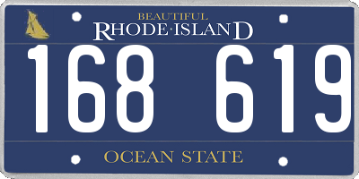 RI license plate 168619