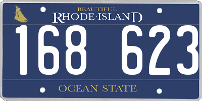 RI license plate 168623