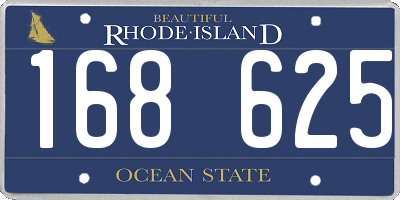 RI license plate 168625
