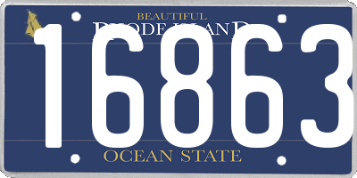 RI license plate 16863