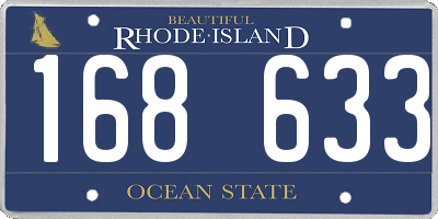 RI license plate 168633