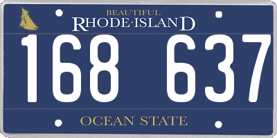 RI license plate 168637