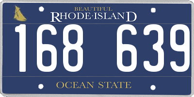 RI license plate 168639