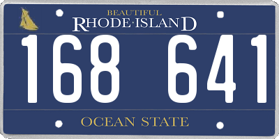 RI license plate 168641