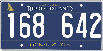 RI license plate 168642