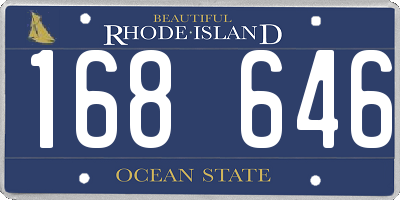 RI license plate 168646