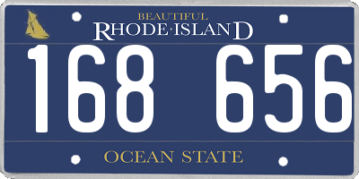RI license plate 168656