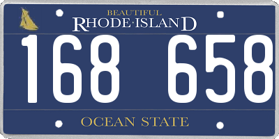 RI license plate 168658