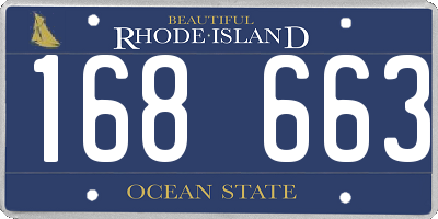 RI license plate 168663