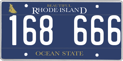 RI license plate 168666