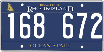 RI license plate 168672