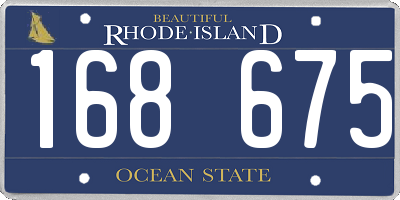 RI license plate 168675