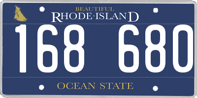 RI license plate 168680