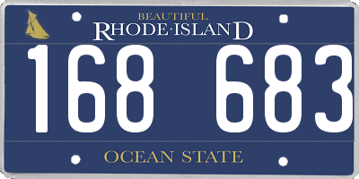 RI license plate 168683