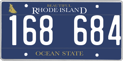 RI license plate 168684