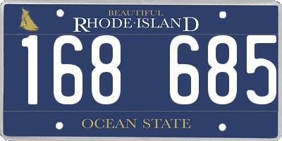 RI license plate 168685