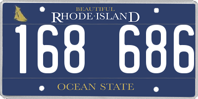 RI license plate 168686