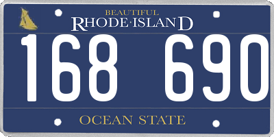 RI license plate 168690