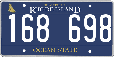 RI license plate 168698