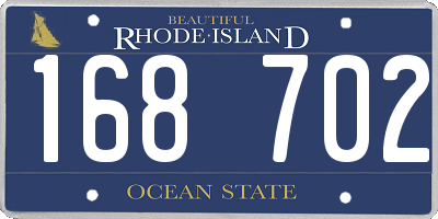 RI license plate 168702
