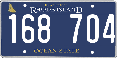 RI license plate 168704