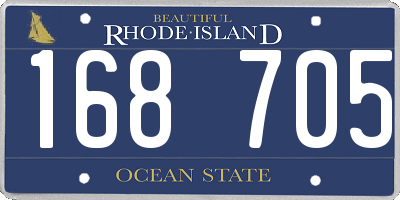 RI license plate 168705